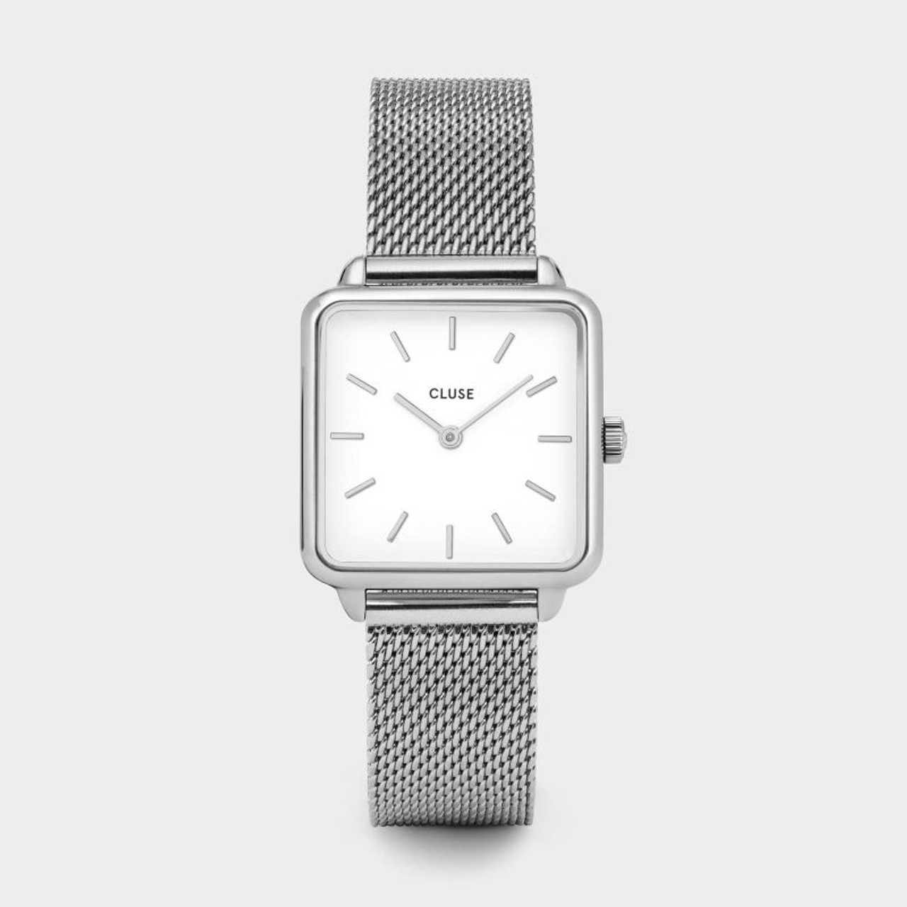 CLUSE La Tetragone Silver Mesh White CW010. 132.00