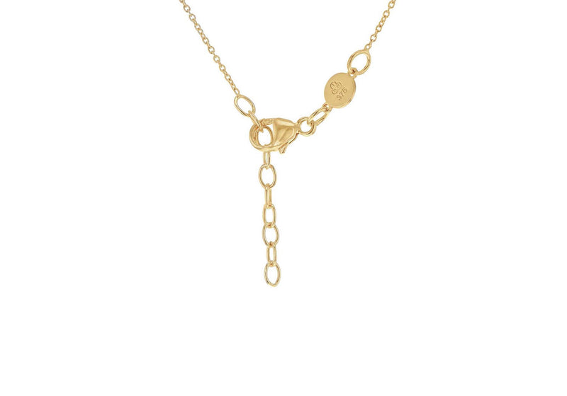 9K Yellow Gold Compass Necklace 40-42 cm