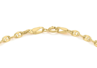 9K Yellow Gold Link Bracelet 18 cm