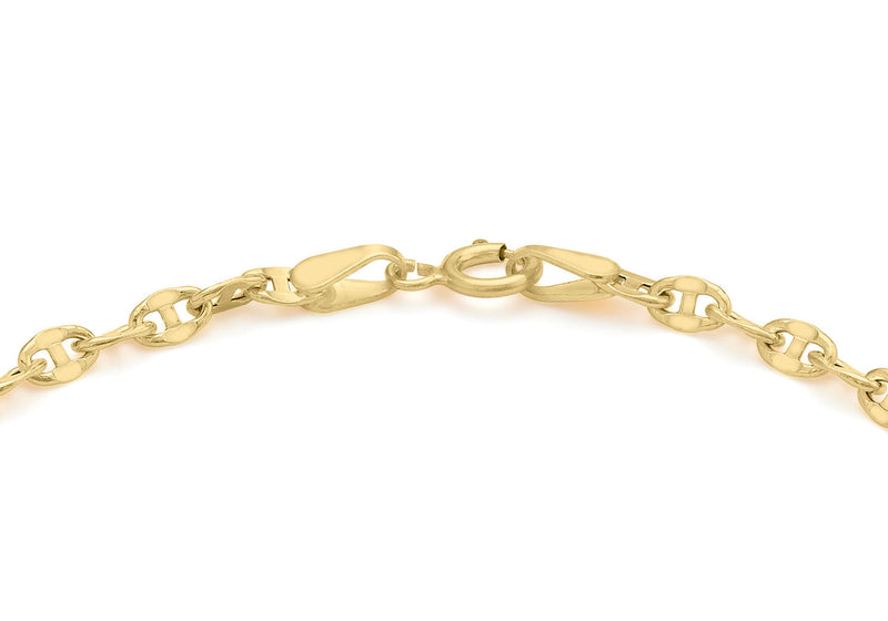 9K Yellow Gold Link Bracelet 18 cm