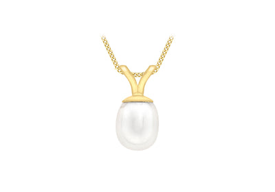 9K Yellow Gold Cult Freshwater Pearl Pendant