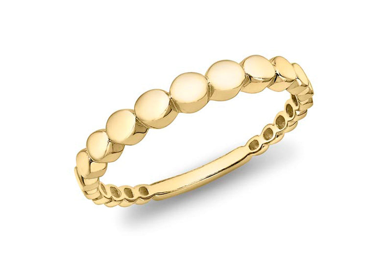 9K Yellow Gold Graduated Circles Ring