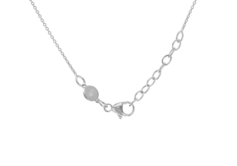 9K White Gold Silver Necklace