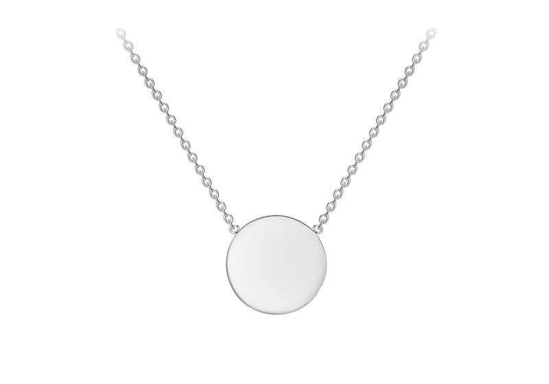 9K White Gold Silver Necklace