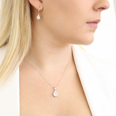 Teardrop Diamond Pendant with 1.00ct Diamonds in 9K White Gold - 9WTDP100GH