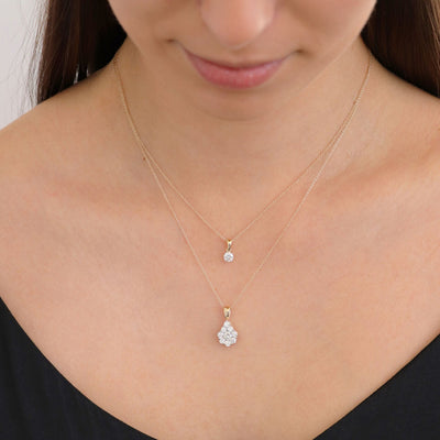 Teardrop Diamond Pendant with 1.00ct Diamonds in 9K Yellow Gold - 9YTDP100GH