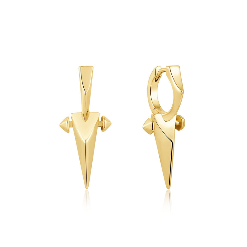 Ania Haie Gold Point Huggie Hoop Earrings