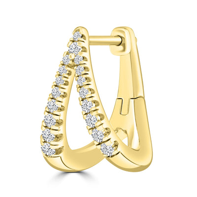 0.20ct HI I1 Diamond Earrings in 9K Yellow Gold