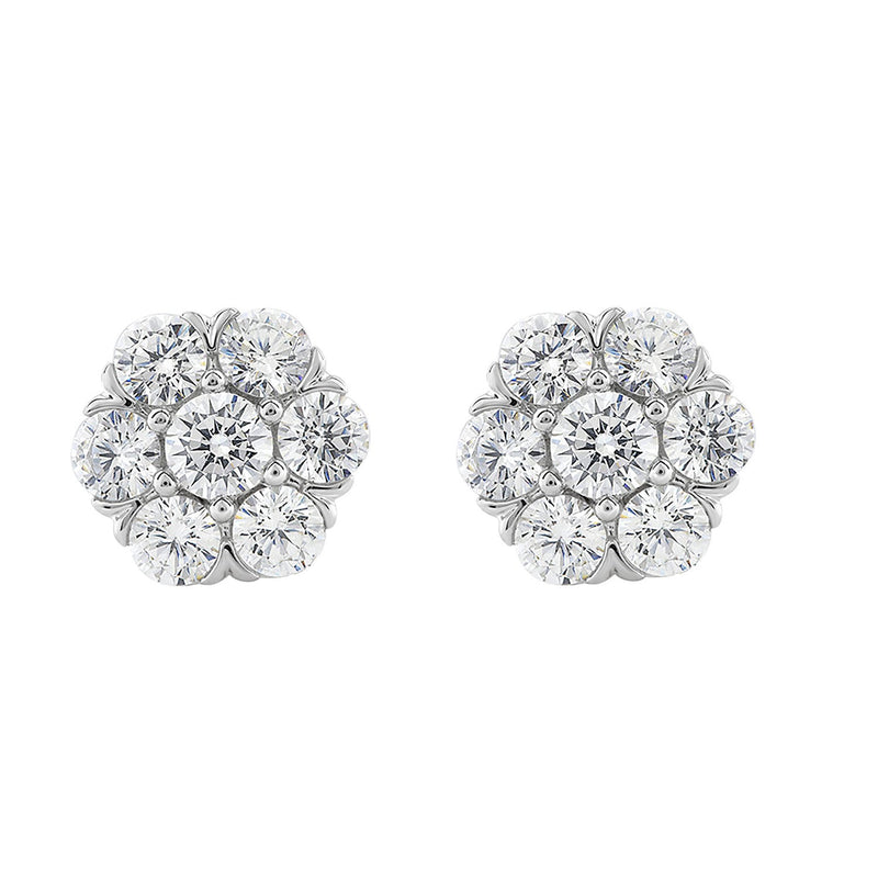 1.95ct Lab Grown Diamond Ear Studs in 18K White Gold