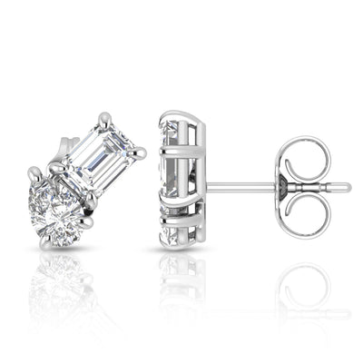 2.40ct Lab Grown Diamond Ear Studs in 18K White Gold