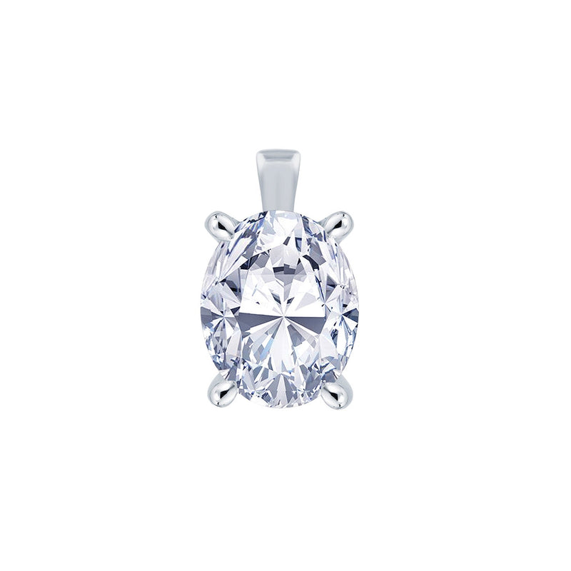 0.70ct Lab Grown Diamond Pendant in 18K White Gold