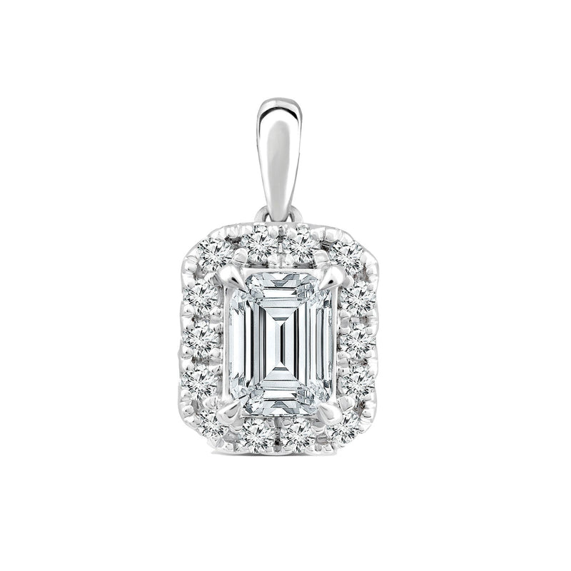 0.68ct Lab Grown Diamond Pendant in 18K White Gold