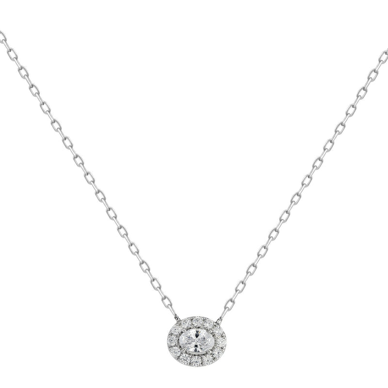 0.78ct Lab Grown Diamond Necklace in 18K White Gold