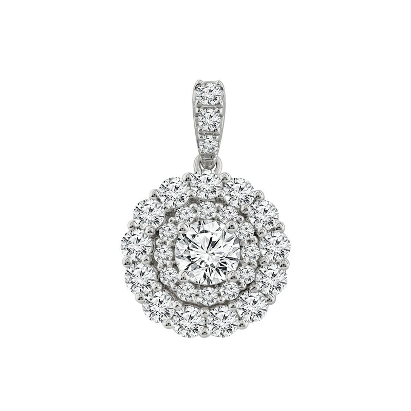 1.50ct Lab Grown Diamond Pendant in 18K White Gold