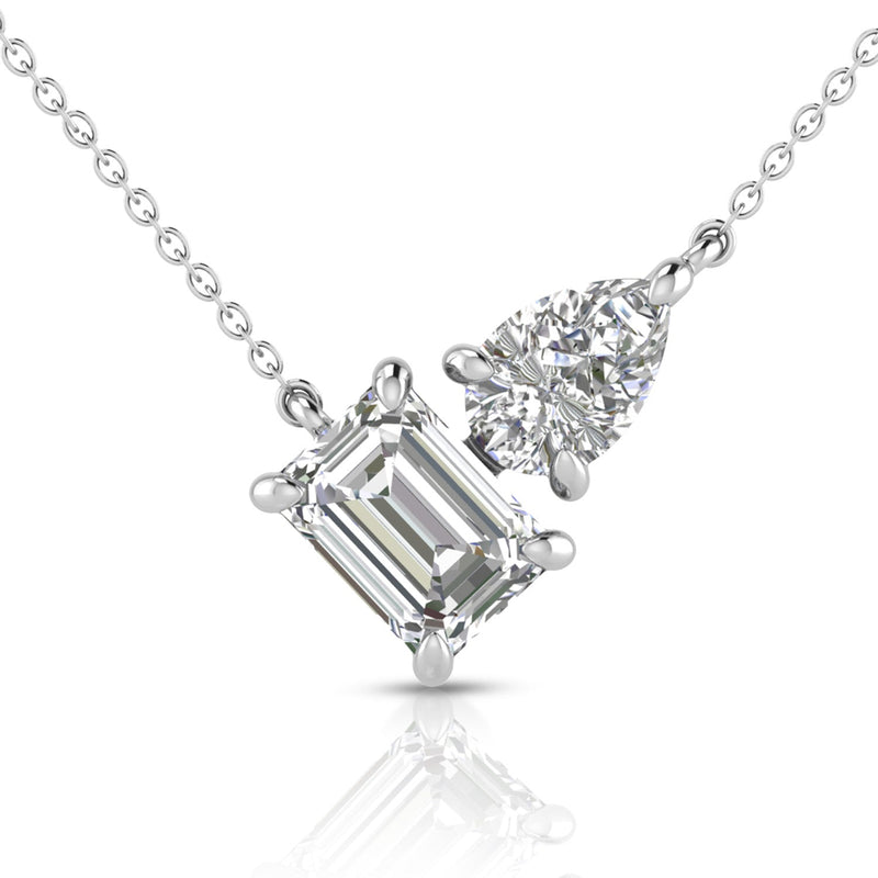 2.20ct Lab Grown Diamond Necklace in 18K White Gold