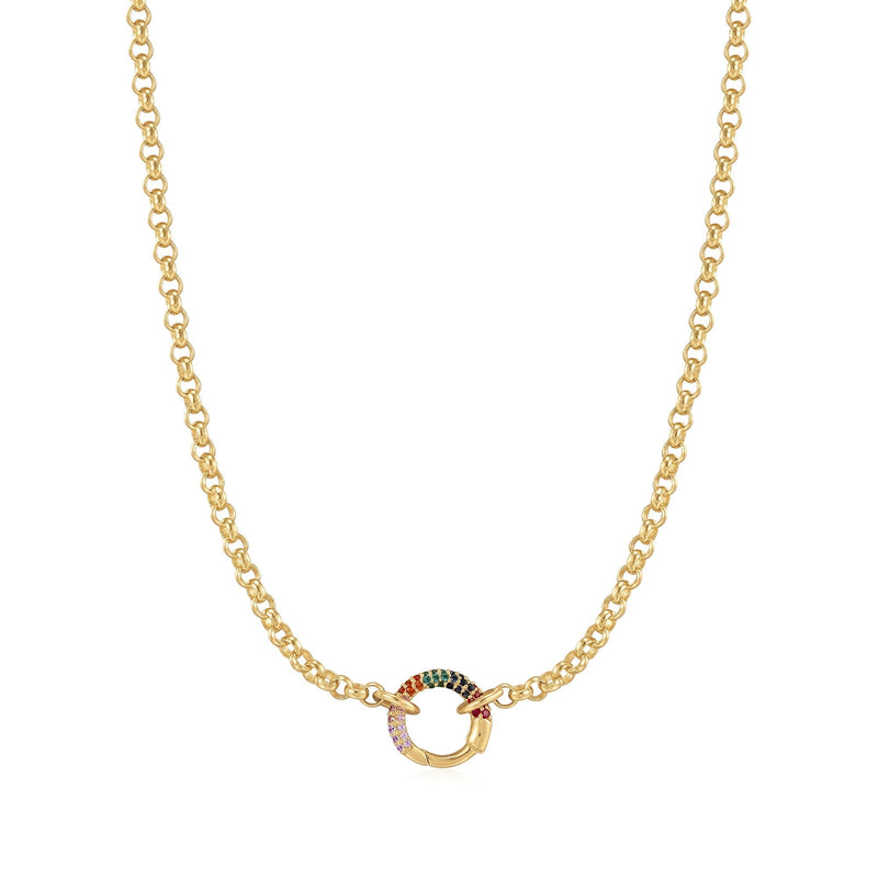 Ania Haie Gold Chain Rainbow Connector Necklace