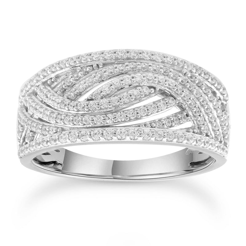 Diamond Ring with 0.53ct Diamonds in 9K White Gold