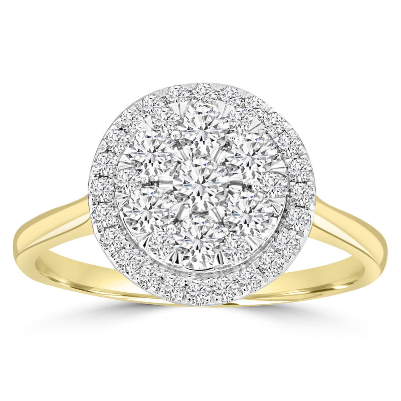 1.00ct HI I1 Diamond Ring in 18K Yellow Gold