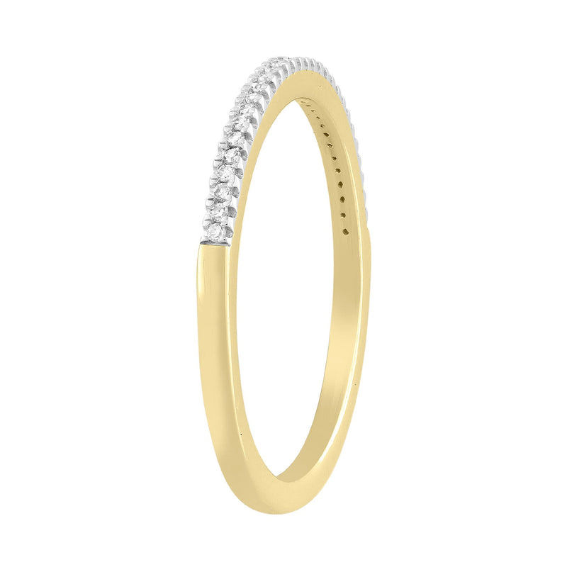 Diamond Ring with 0.08ct Diamonds in 9K Yellow Gold