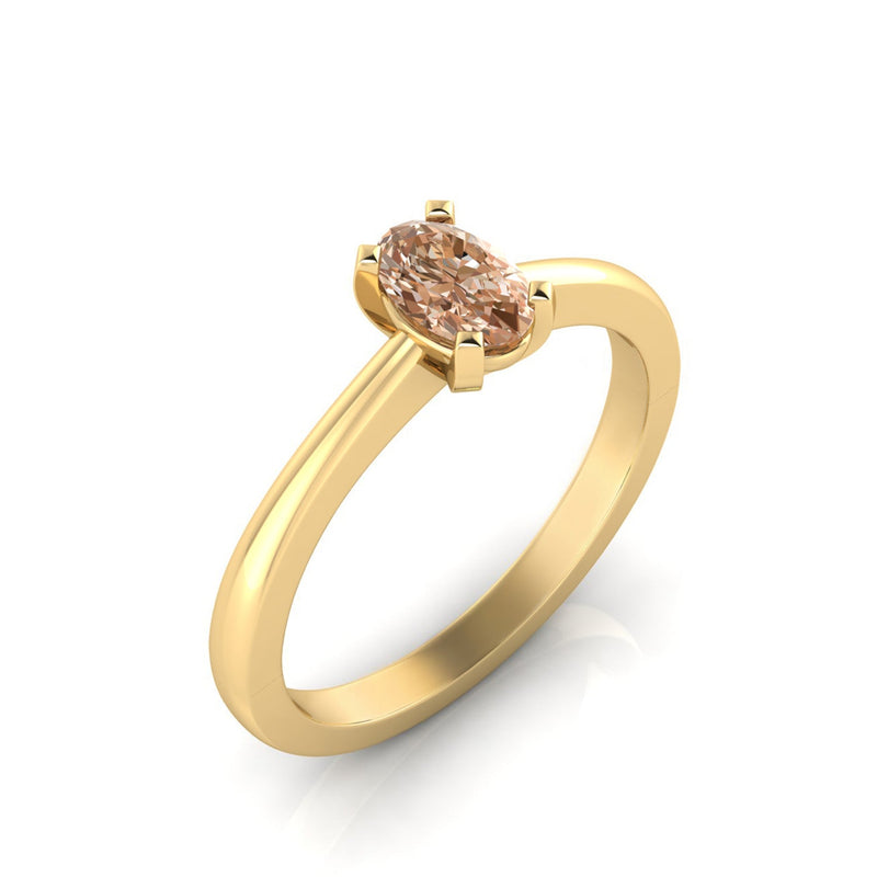 Morganite Ring in 9K Yellow Gold