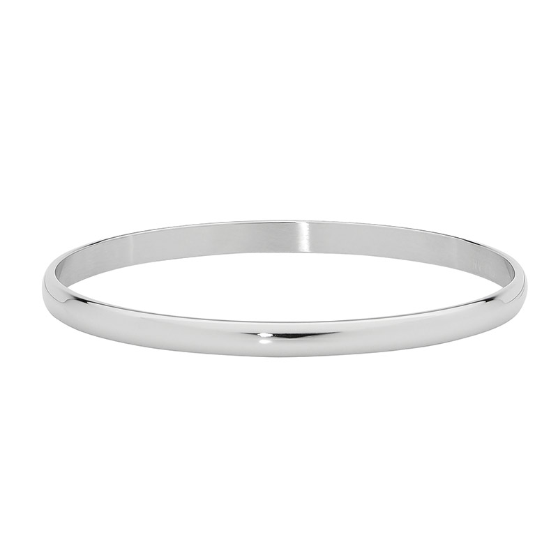 Ellani Stainless Steel 5mm Bangle SB110S 65mm or 68mm