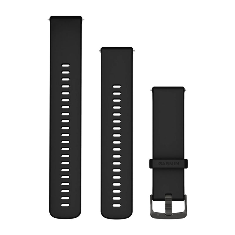 Garmin Quick Release Band (22 mm) Black Silicone with Slate Hardware 010-13256-21