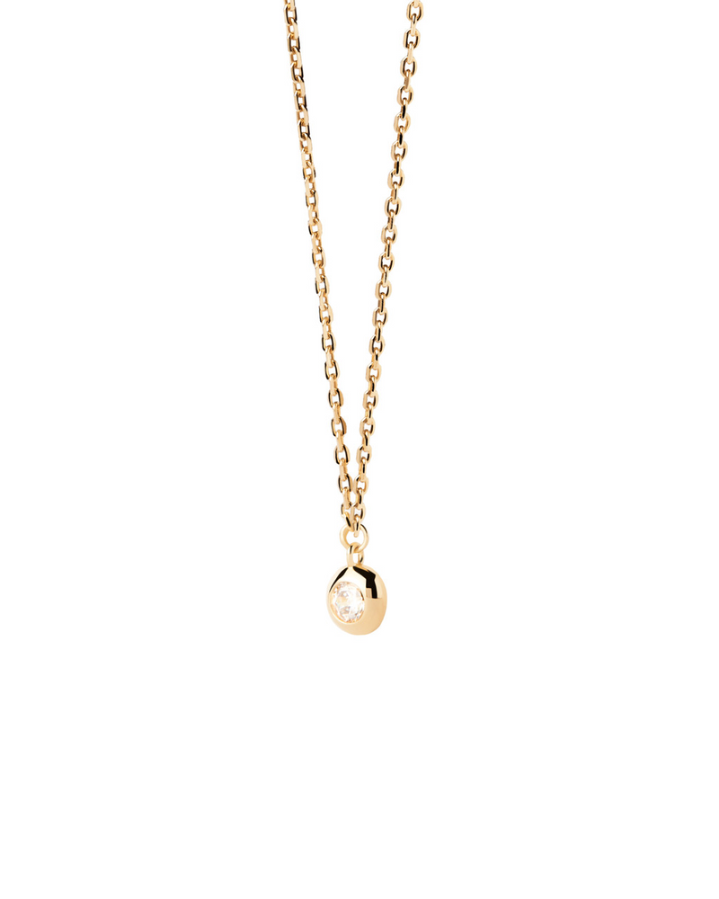 PDPAOLA Sand Solitary Necklace w 18k Gold Plating CO01-869-U