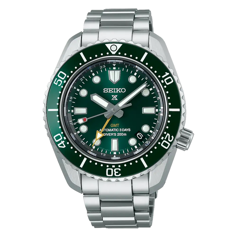 SEIKO Prospex 3 Hand Automatic GMT Green Dial SPB381J