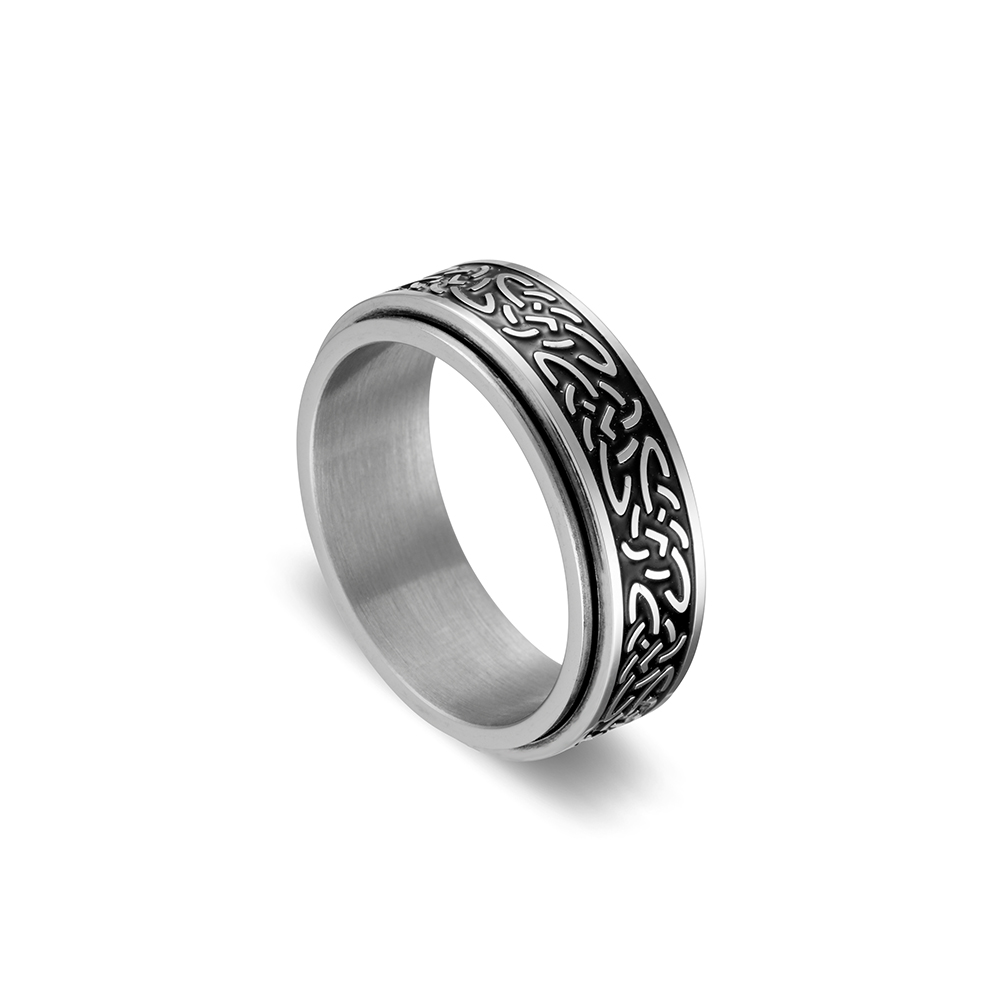 Stainless Steel Silver and Black Pattern S... @ $41.00