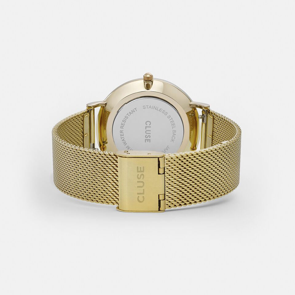 CLUSE Boho Chic Mesh Gold White 38mm Dial 150.00