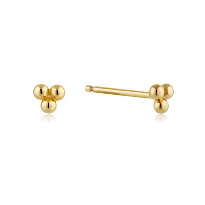 Ania Haie Triple Ball Studs Gold E002-01G