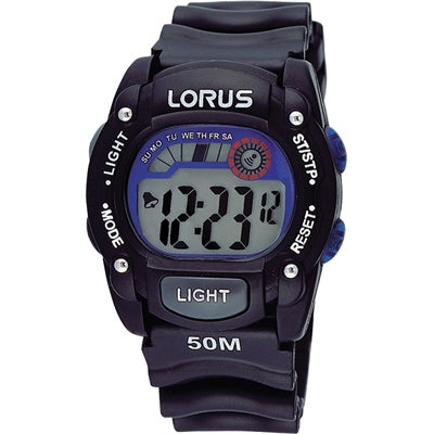 Lorus Digital Watch Blue Highlights R2351AX-9