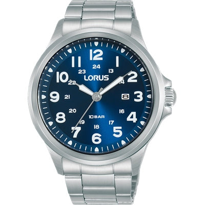 Lorus Stainless Steel Gents Blue Dial Watch RH993NX-9